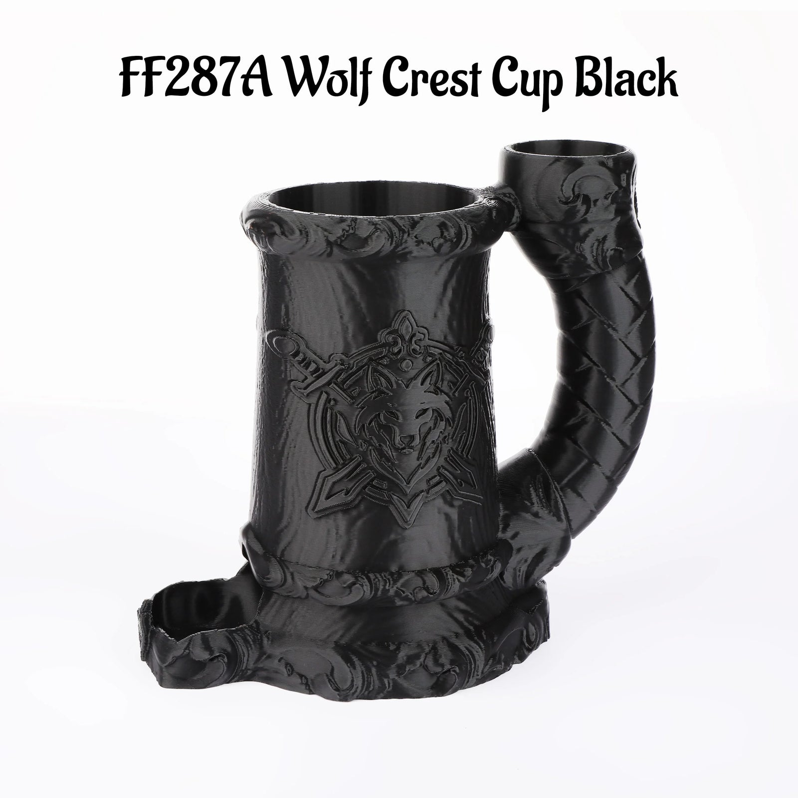 Mug Dice Tower - Druid Wolf Emblem Cup Dice Tower, Accessory for Tabletop RPG, Available in 3 Colors