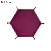Portable Folding Dice Rolling Tray Set For Rpg Dnd Table Games Pu Leather Velvet Holder Storage Box  Hexagon Coin Square Tray