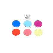 50/100/200pcs 19mm Plastic Chips DIY Tokens Color Transparent Board Game Coins Bingo Accessories Teaching Game Coins TMZ