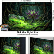 Polluted Purple Lotus Magic Card Battle Mat TCG Playmat Anti-slip Base 35X60CM Gathering Gaming Mats Board Game Mat for TCG