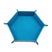 Portable Dices Rolling Tray Folding Hexagon Dices Holder Dices Storage Box