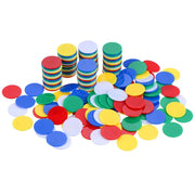50/100/200pcs 19mm Plastic Chips DIY Tokens Color Transparent Board Game Coins Bingo Accessories Teaching Game Coins TMZ