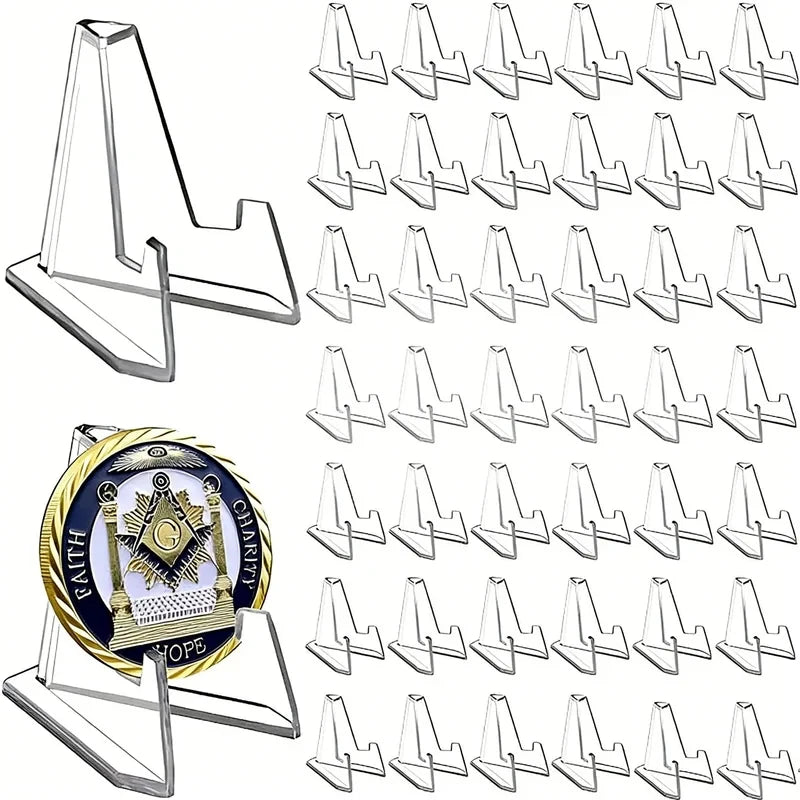 Mini Card & Coin Stands - 30 Pack