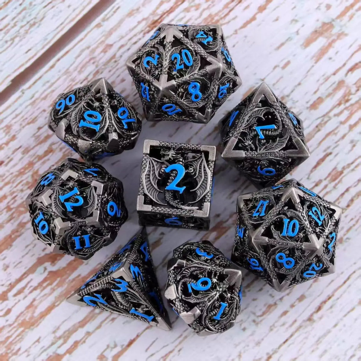 Antique Hollow Metal D6 Dice