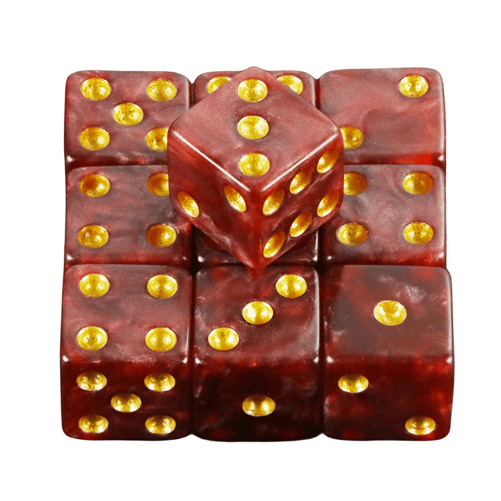 High  Quality 10 Pcs/set Marble Effect Mini 12mm  Dice ,for Drinking Game Casino Poker Table and Other Board Games
