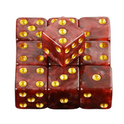 High  Quality 10 Pcs/set Marble Effect Mini 12mm  Dice ,for Drinking Game Casino Poker Table and Other Board Games
