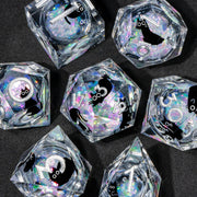 Dice DND Set, Resin Sharp Edge Polyhedral Liquid Dice, Gifts for DND Lovers - Handmade D&D Dice for Dungeon and Dragon Board Gam