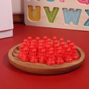 New 32pcs Chessman Plastic Pawns Checkers Pieces For Games Tabletop Markers Components 2.5*1.5cm
