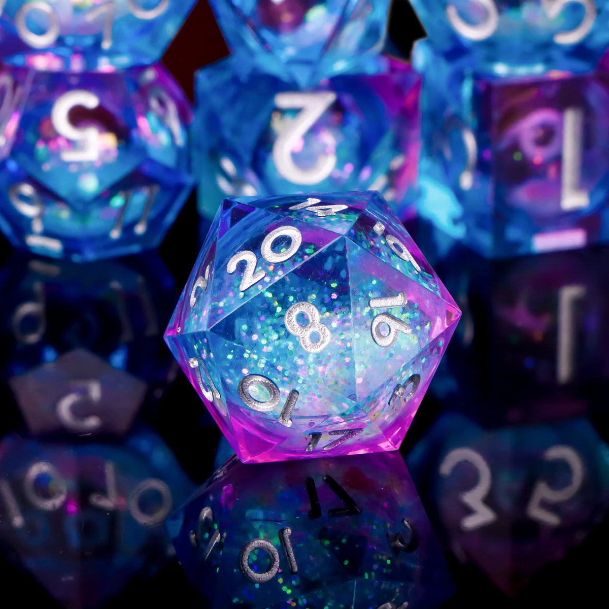 Handmade Sharp-Edge Resin Dice Set – 26 Colours to Choose From