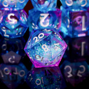 Resin Dice Set Sharp Edge Dice Handmade Resin D&D Dice Set for Dungeons and Dragons Gifts Digital Dice D20 Dice