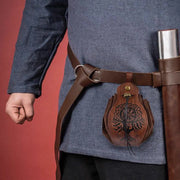 Genuine Leather DND Dice Bag Tray - Cute Drawstring Pouch RPG D&D Roleplaying Coin Purse Gift Ideas STZ04
