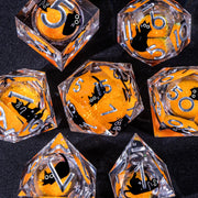 Dice DND Set, Resin Sharp Edge Polyhedral Liquid Dice, Gifts for DND Lovers - Handmade D&D Dice for Dungeon and Dragon Board Gam