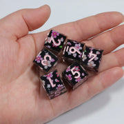 MINI PLANET DND 6pcs D6 Dice Set for TRPG Board Game Resin Dice with Sharp Edges 16mm 6-sided Dice Wholesale Custom