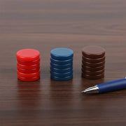 15Pcs Backgammon 20/27/32MM Multi Color Western Chess Round Plastic Draughts Blank Chess Smart Duel Chess Games Accessories