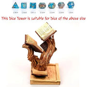 D100 Dice Holder, Magic Dice Tower Resin Book Decoration DND Dice Tower Board Game Dice Tower for Dungeon 3D Printing Dice Tower