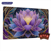 Polluted Purple Lotus Magic Card Battle Mat TCG Playmat Anti-slip Base 35X60CM Gathering Gaming Mats Board Game Mat for TCG