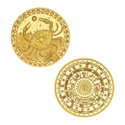 12 Creative Twelve Constellations Gold Plated encrusted Collectible Coins Abstract Art Zodiac Coin Set Crafts Gifts