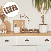 Wooden Dice Holder 3 tier Dice Display Rack Coconut Brown Storage Shelf Holds 21 Pcs of Polyhedral for making kit