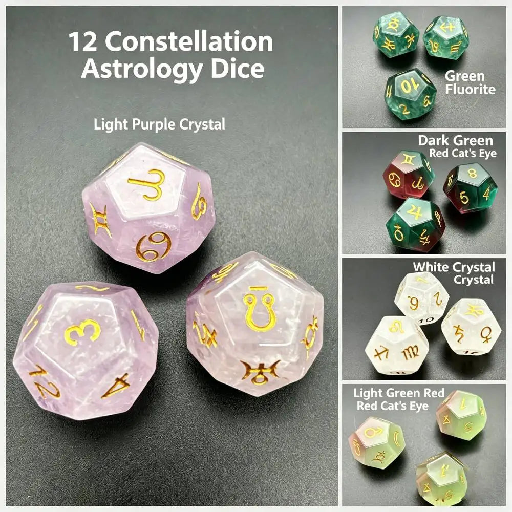 Amethyst RPG Dice Set - Design 2