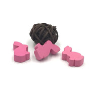 6 Pcs/Set DIY Rabbit Chess Pieces Accessories Wood Games