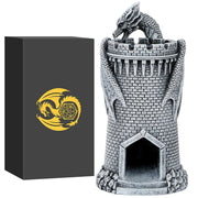 Creative Dragon Castle Dice Tower Dices Rolling Trays Decoration Tabletop Board Role Play Game Accessory with Storage Box