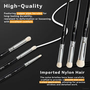 Yutiars 3/6Pcs Miniature Paint Brushes Wood Handle Fine Detail Brush for Enamel DND Warhammer 40K Citadel Model Figurines