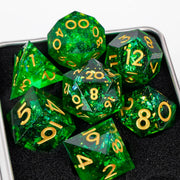 Resin Dice Set Sharp Edge Dice Handmade Resin D&D Dice Set for Dungeons and Dragons Gifts Digital Dice D20 Dice