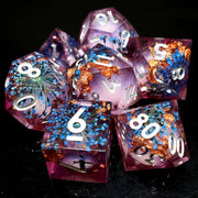 Handmade DND Gift For Board Games Polyhedral Resin DND Dice Set Role Playing Table Game RPG Dice Sharp Edge Dice-Layer13