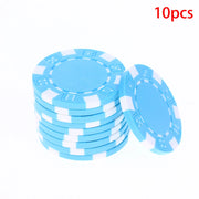 10 Pcs ABS Plastic   Casino Texas Hold'em  Metal Coins 11.5g   Game Chip Set Accessories