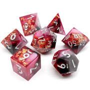 Handmade DND Gift For Board Games Polyhedral Resin DND Dice Set Role Playing Table Game RPG Dice Sharp Edge Dice-Layer13